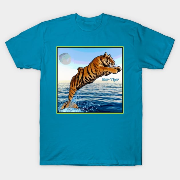 Tiger Dolphin T-Shirt by Random Reverberations